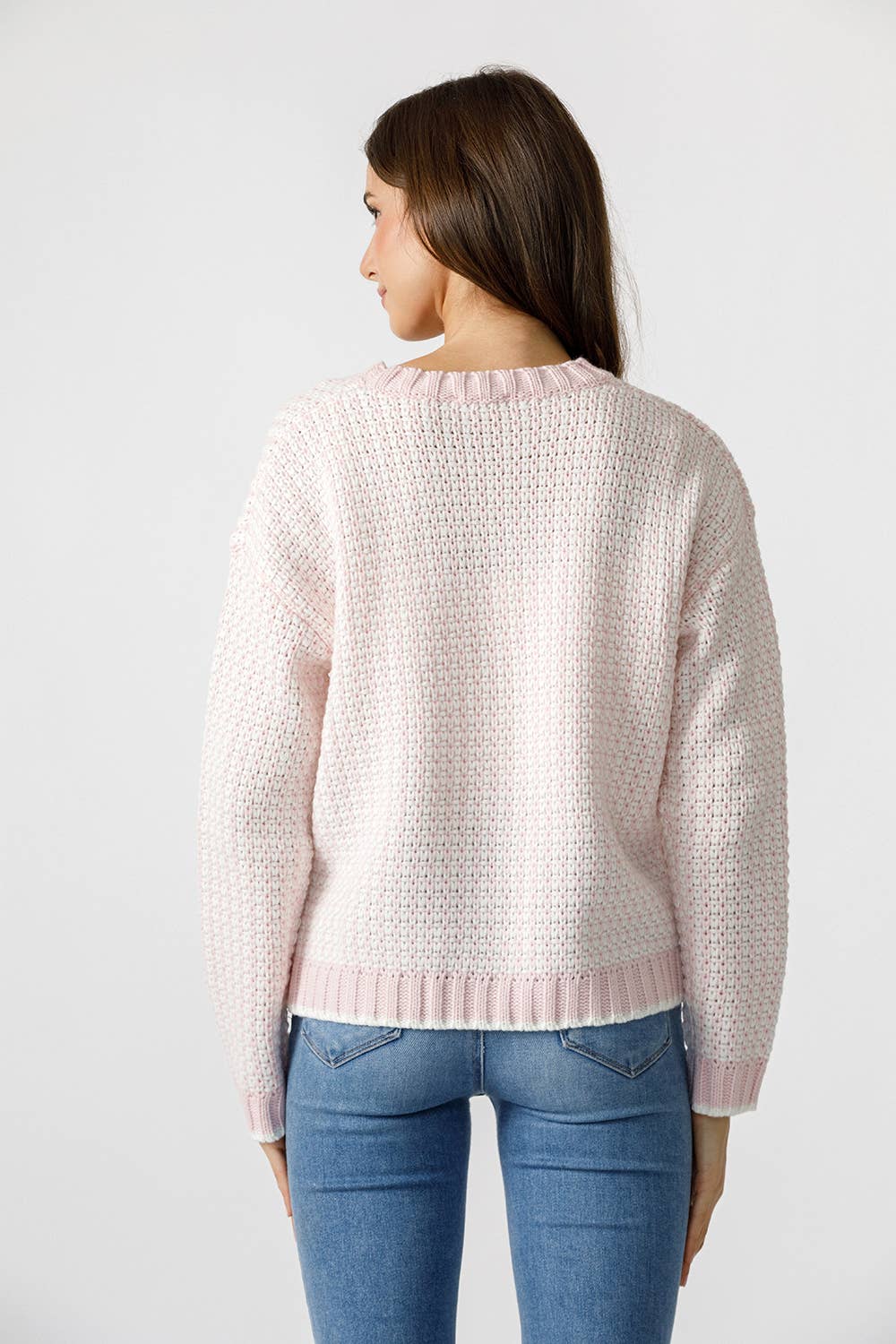 Double Colored Thick Knit Sweater