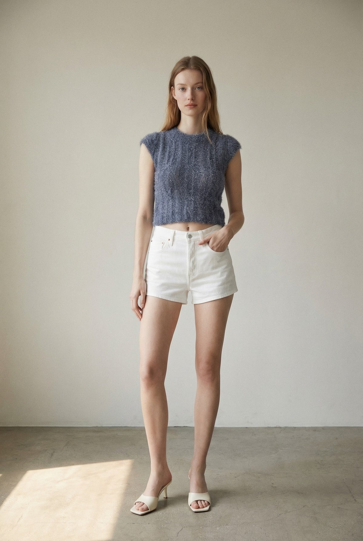 Shiny Knitted Crop Top