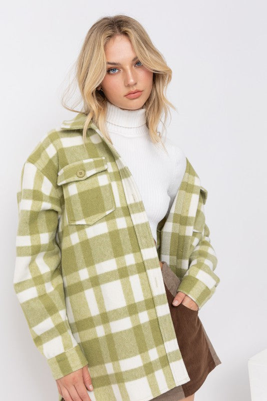 WOOL PLAID JACKET