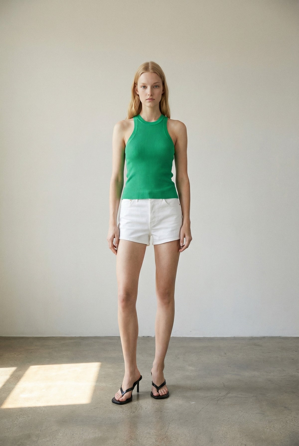 Vibrant Knit Ribbed Tank Top