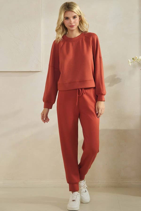 Women's Ultracomfy Short Top and Jogger Matching Set