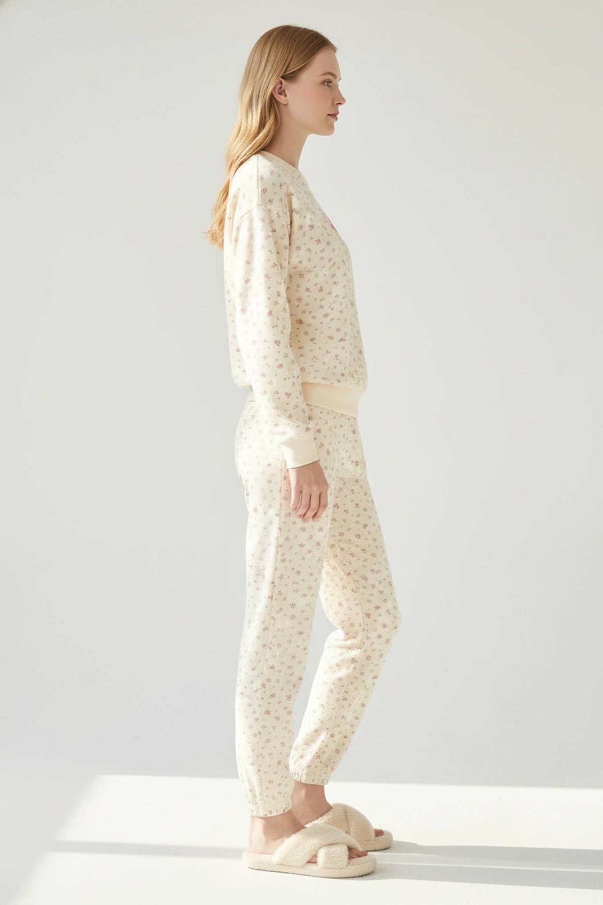 French Terry Floral Sweatshirt Matching Set