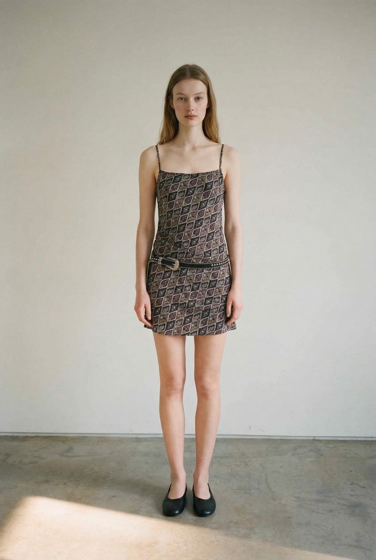 Bias Cut Paisley Mini Dress