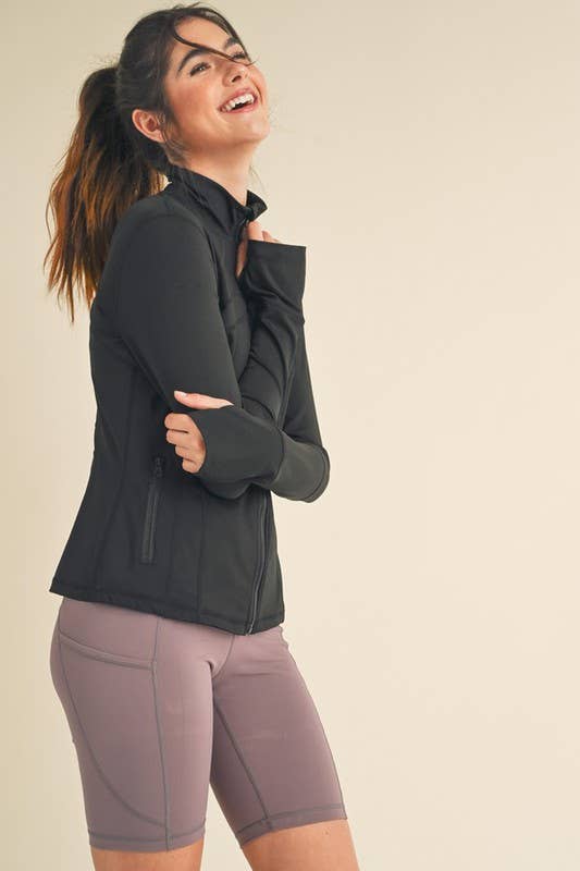 Athletic Zip-Up Activewear Jacket