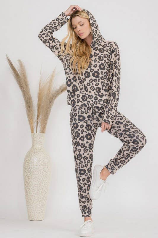 Women's We Love Leopard Loungewear Matching Set