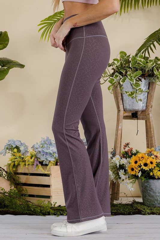 Women's Leopard Print Flared Yoga Pants