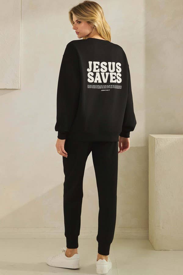 Jesus Saves Ultra Comfy Jogger Matching Set