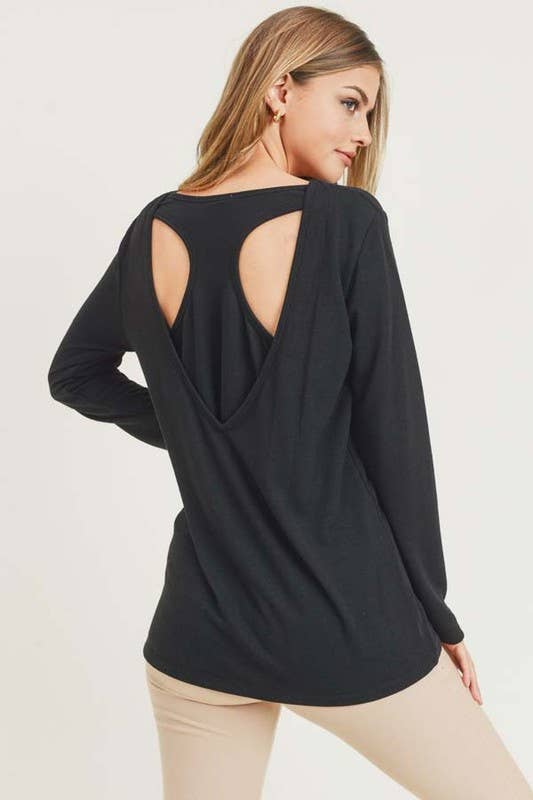 Lightweight Fall Sweater Long Sleeve Heather Knit Top