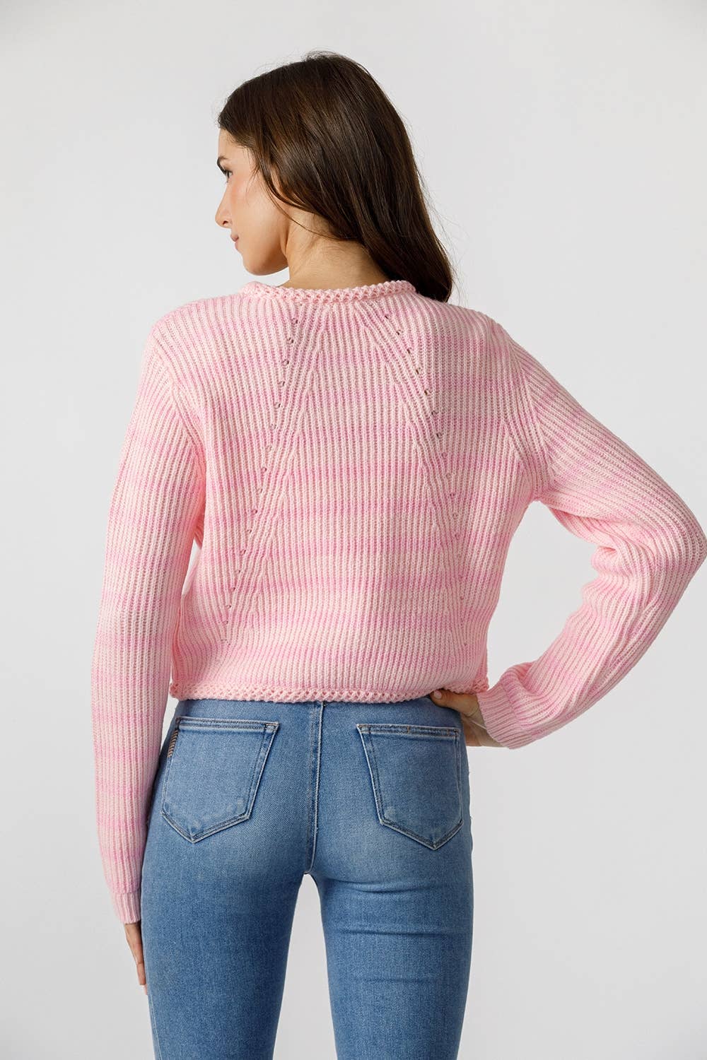 Nautical Striped Ribbed Thick Knit Cardigan