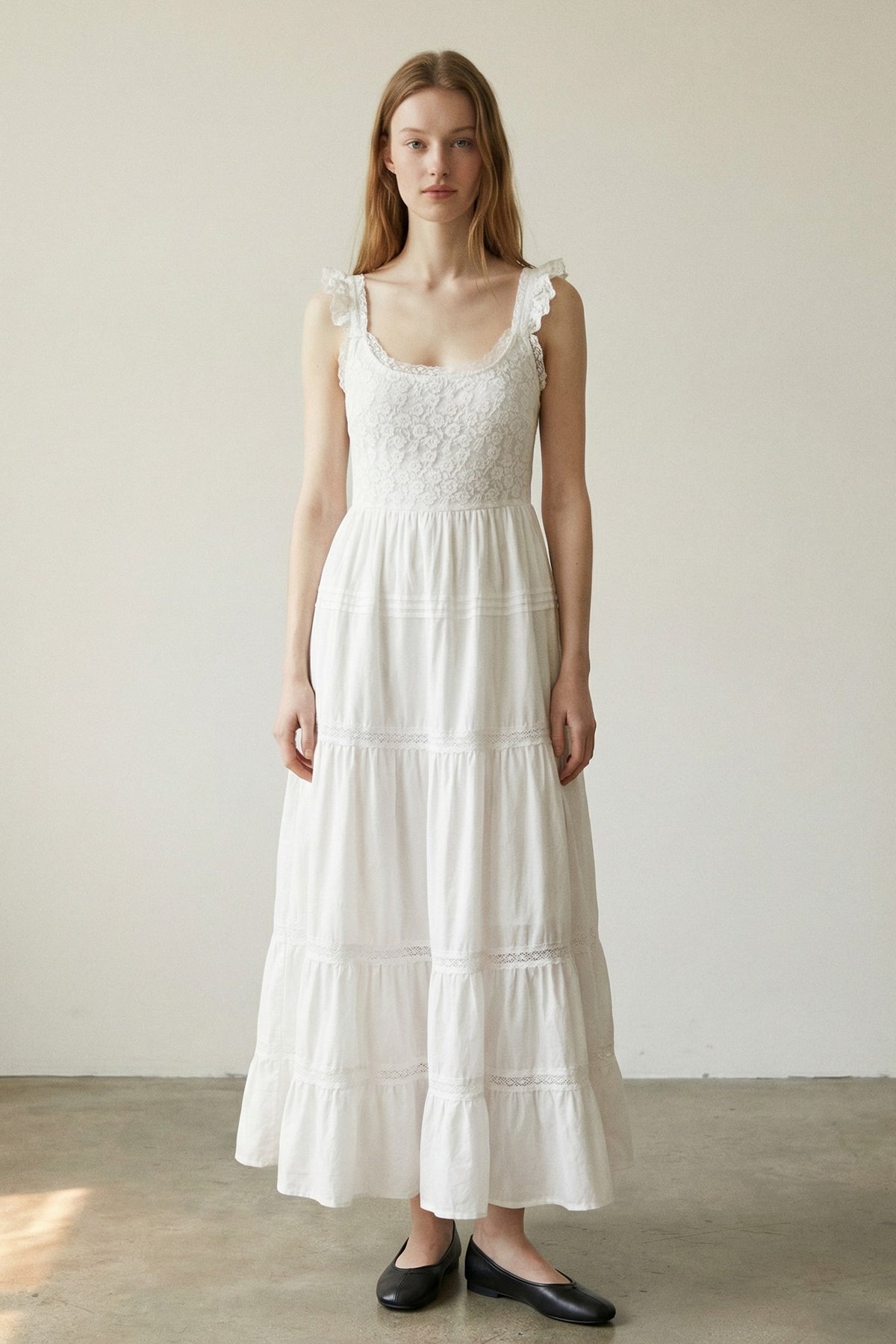 Tiered & Ruffled Maxi Dress