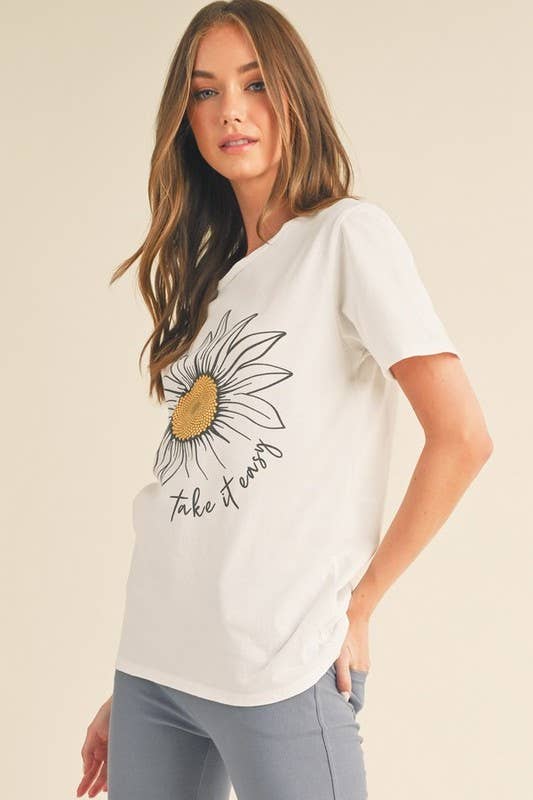 Women's Take It Easy Cotton Graphic T-Shirt