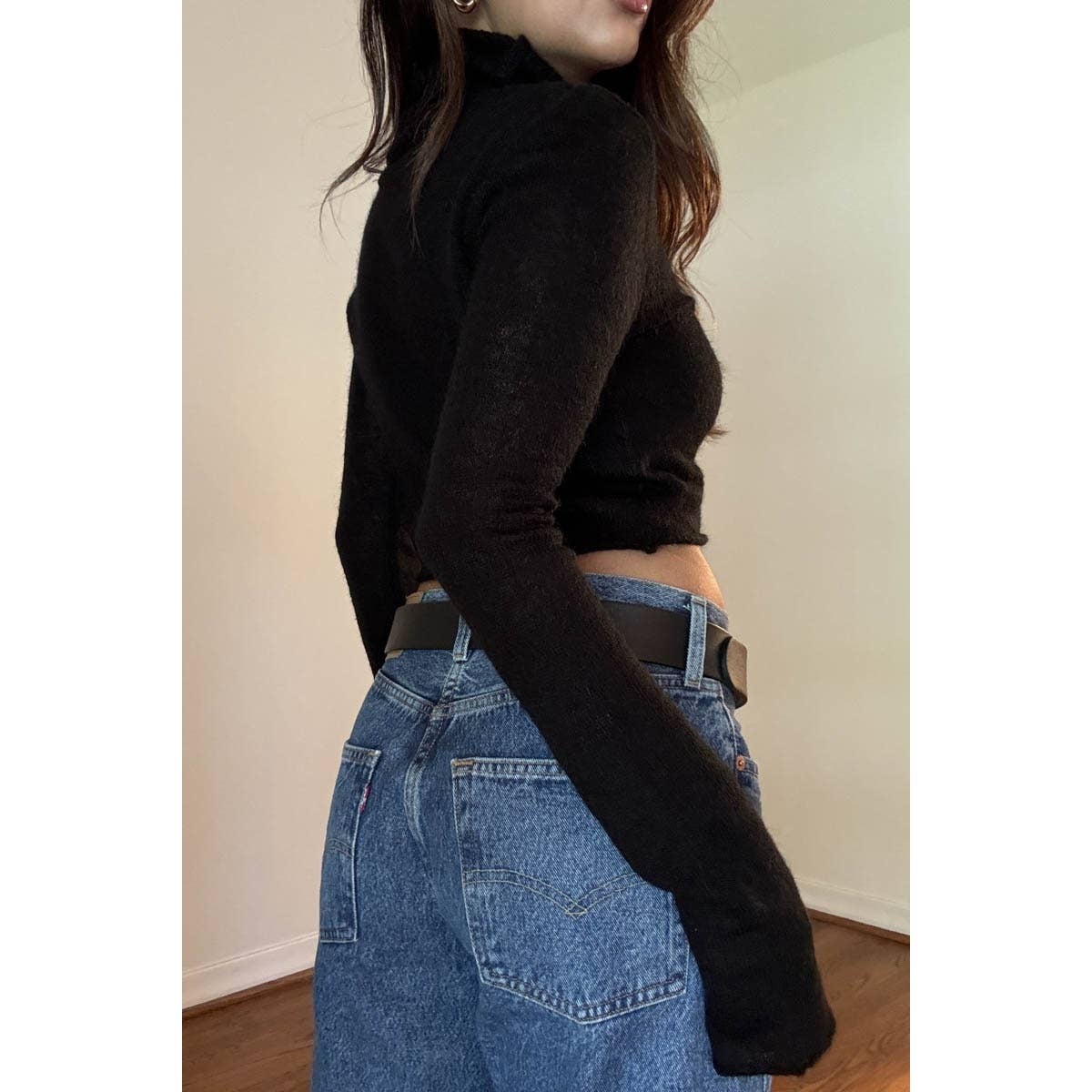 High Neck Knit Crop Top