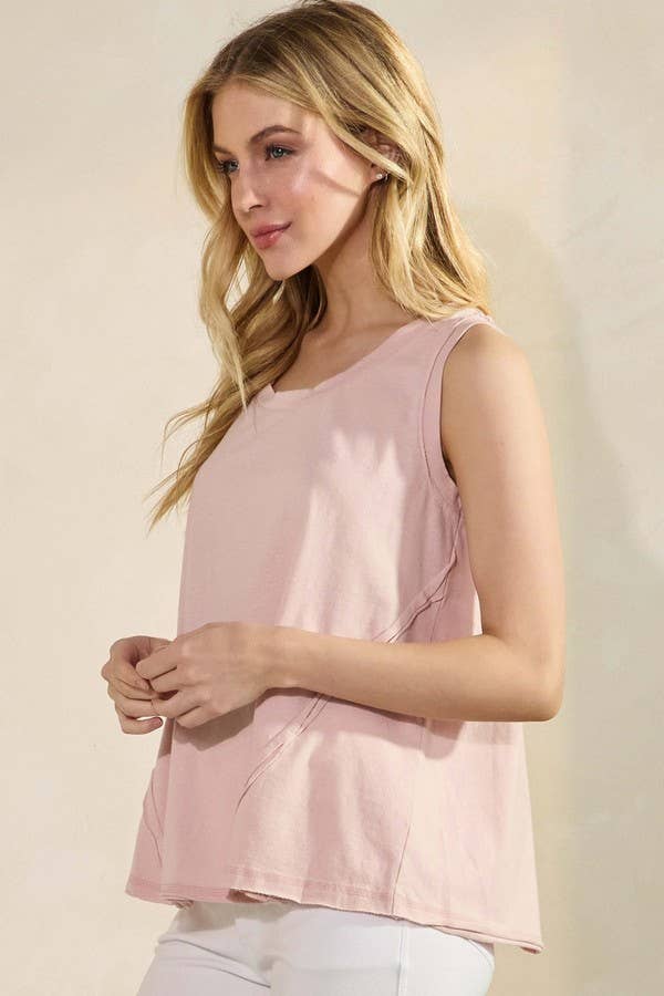 Women's The Essential Raw Edge Cotton Tank