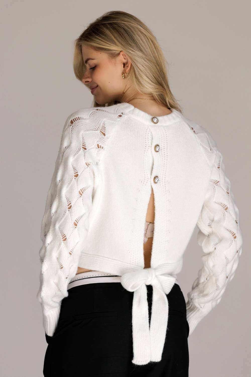 Open Back Knit Sweater