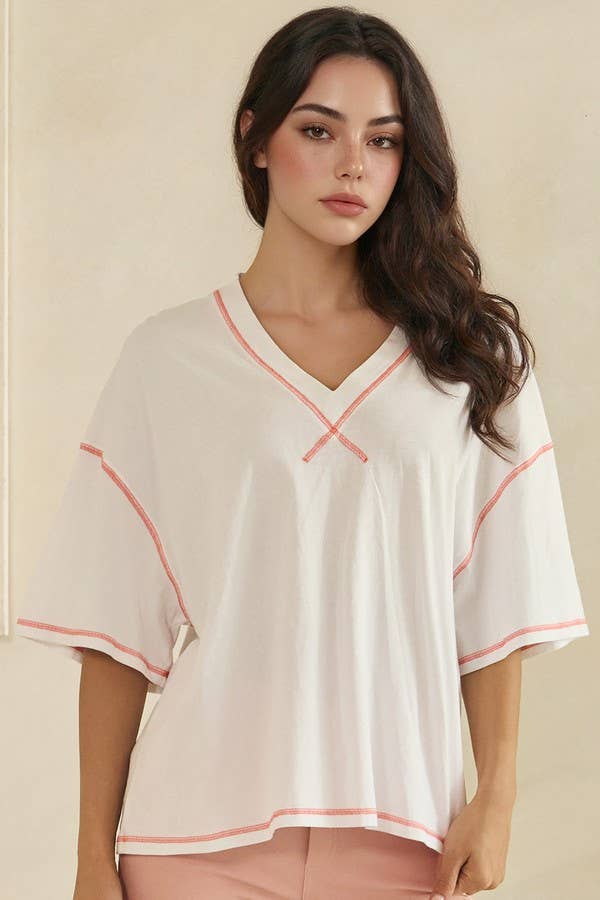 White/Coral