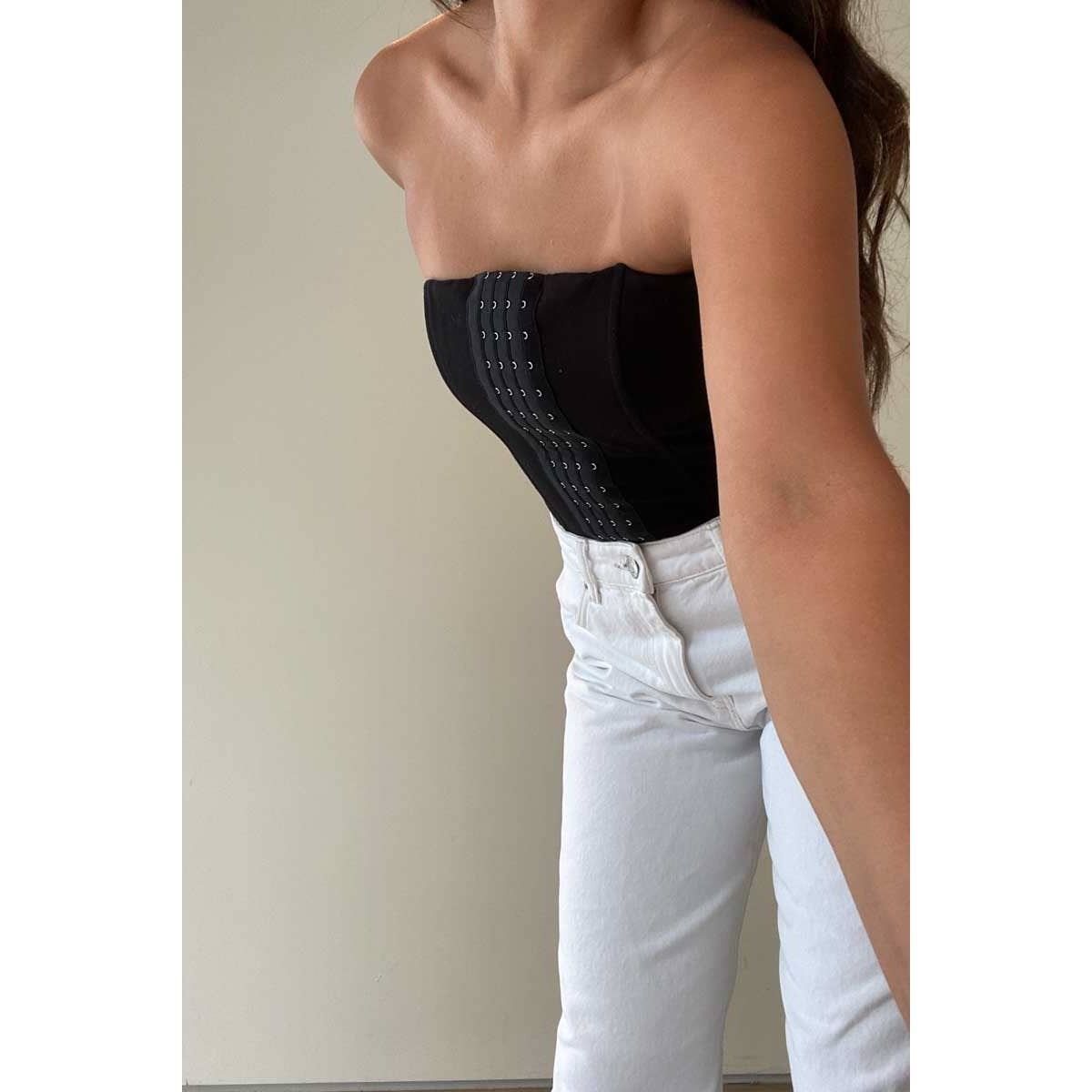 Center Front Detail Corset Top