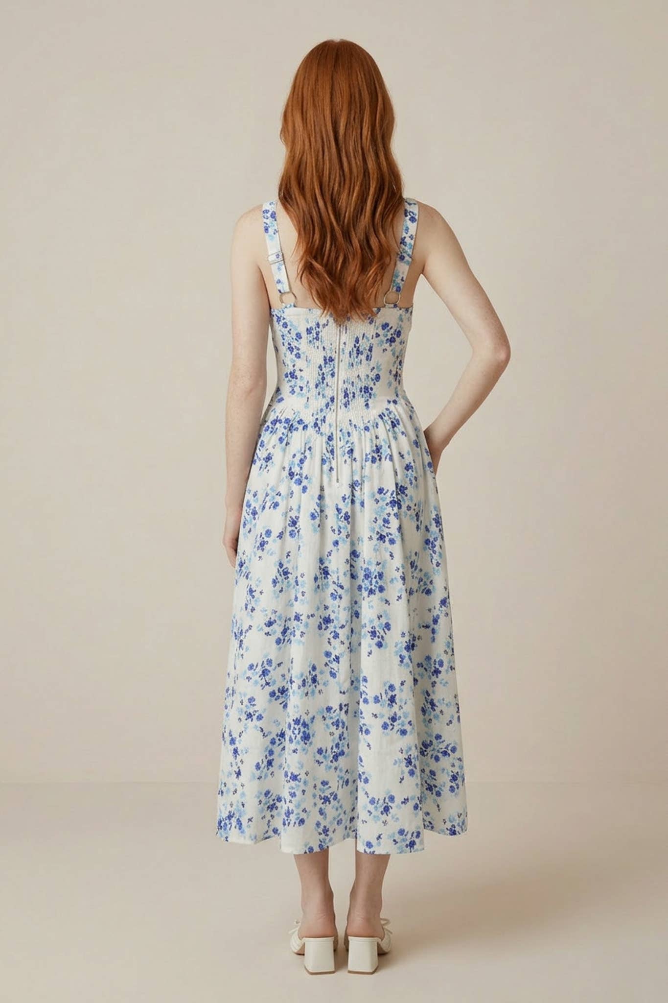 Floral Sleeveless Flare Dress for Women