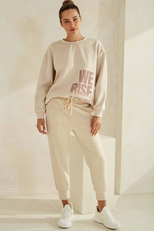 We Rise By Lifting Others Ultra Comfy Jogger Matching Set