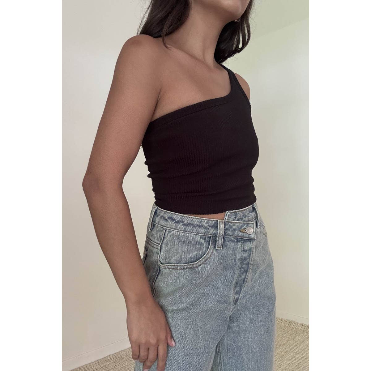 Knit One Shoulder Top
