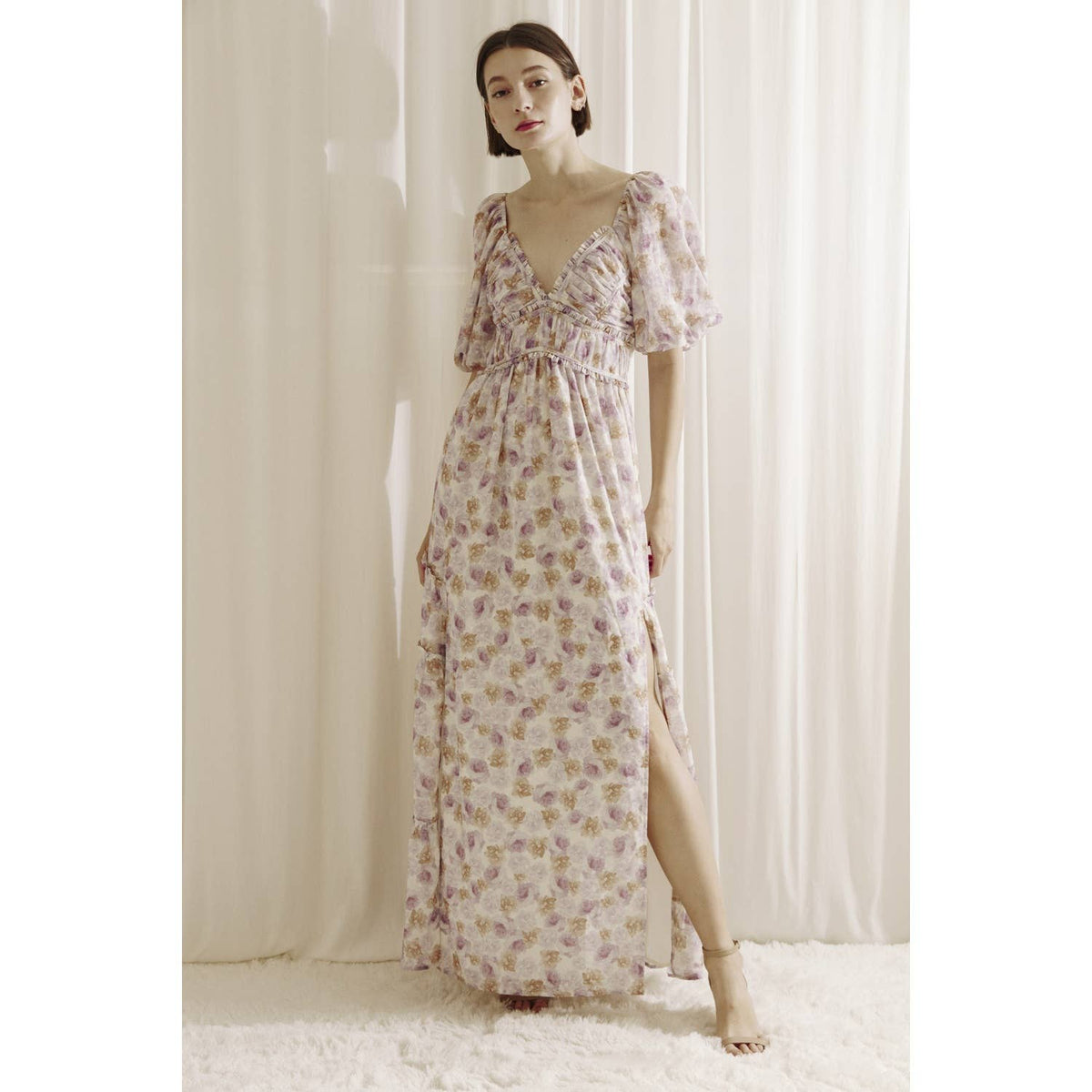 Ivory/Pur Beige Floral