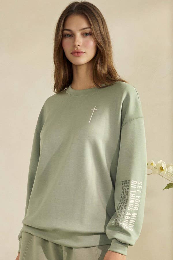 Set Your Minds Ultra Comfy Graphic Sweatshirt