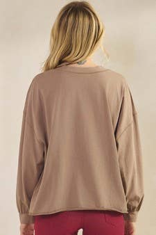 Nautical Anchor Graphic Long Sleeve Cotton Top 81