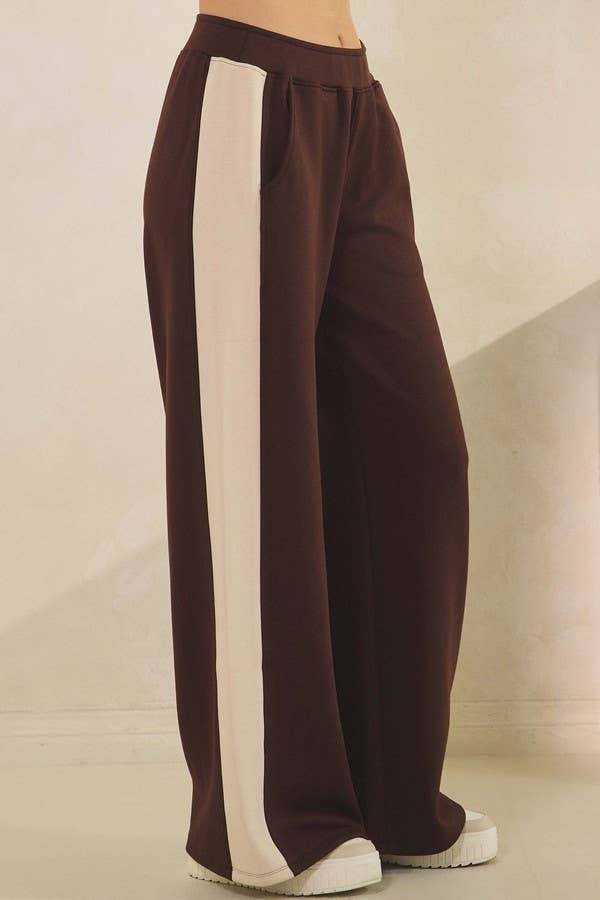 So Relaxed Ultracomfy Two Tone Wide-Leg Pants