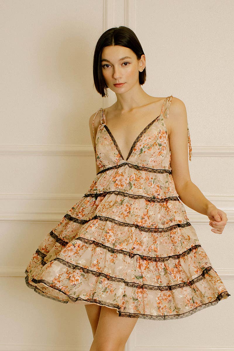 Peach Multi Floral