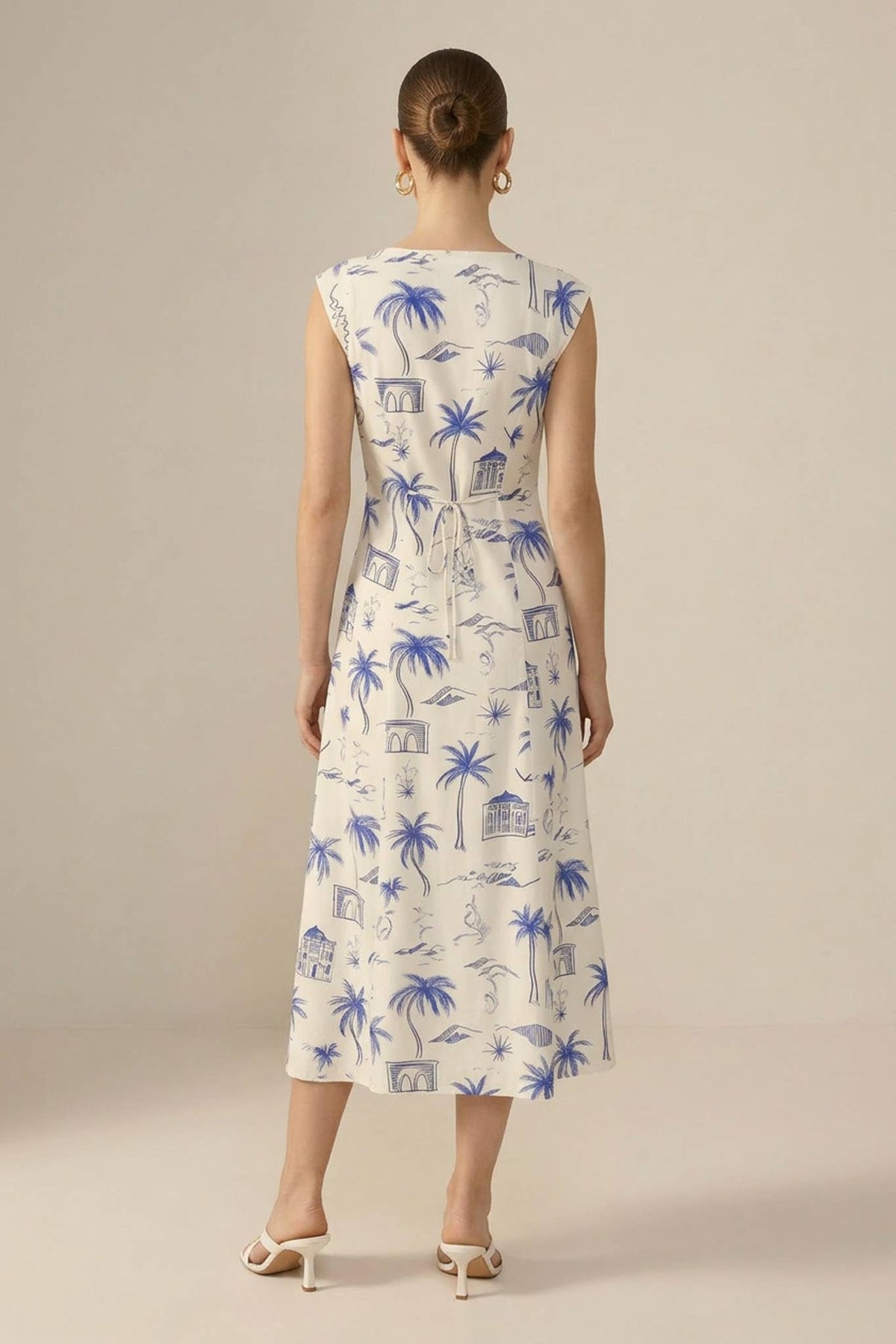 Sleeveless Square Neck Long Dress