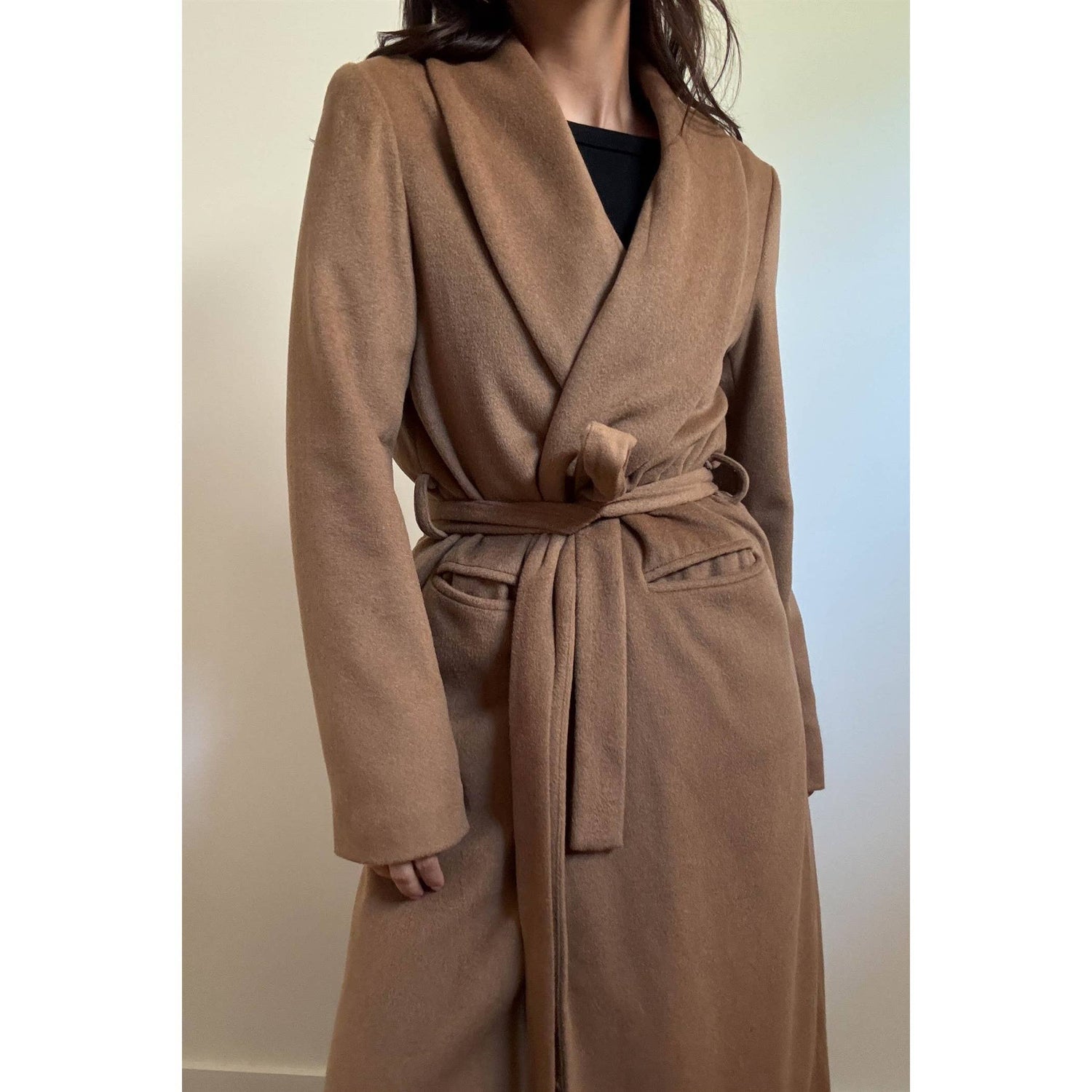 Wool Blend Slim Fitting Coat