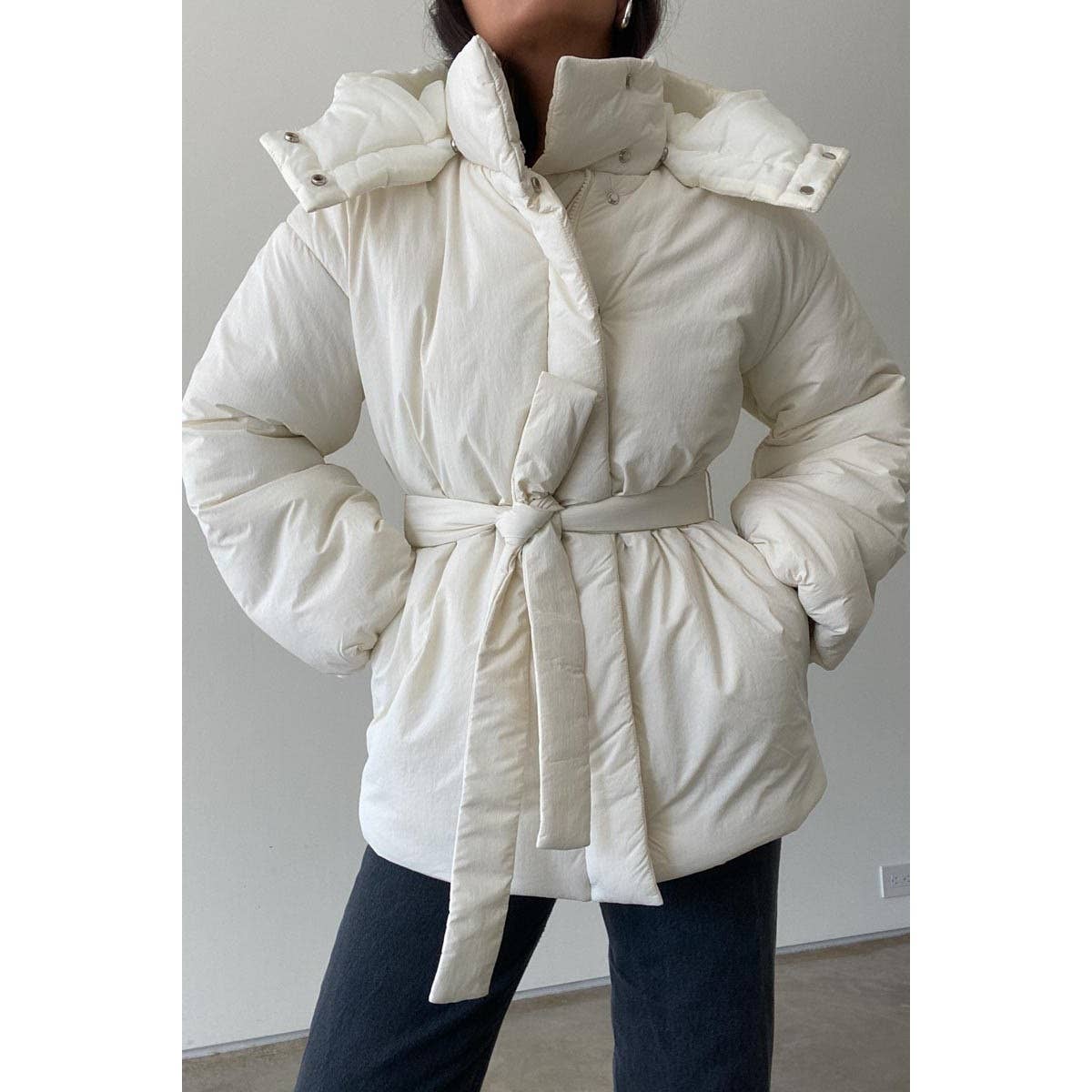 Nylon Oversized Padded Jacket