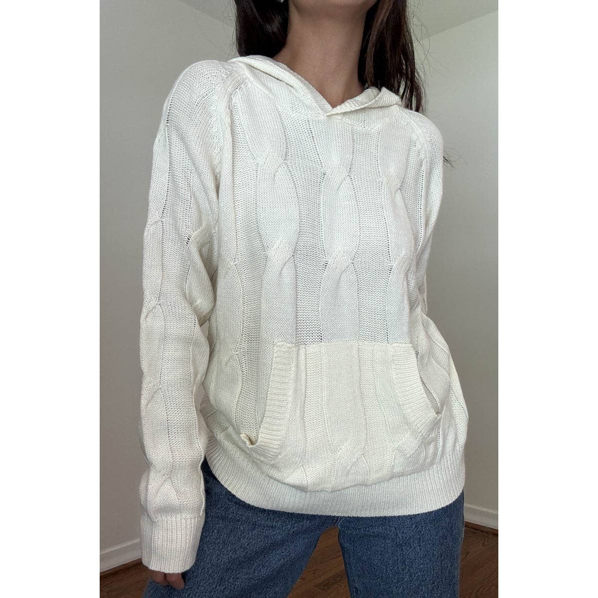 Knit Kangaroo Pocket Hoodie