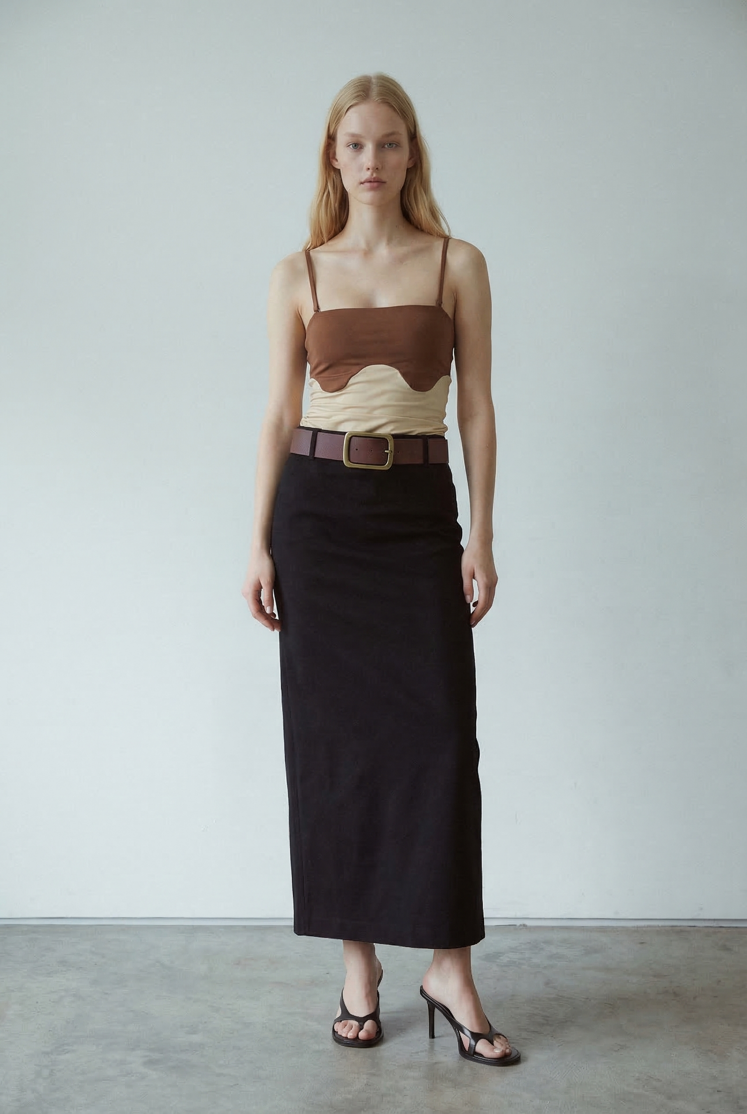 Square Neck Multi Color Tank