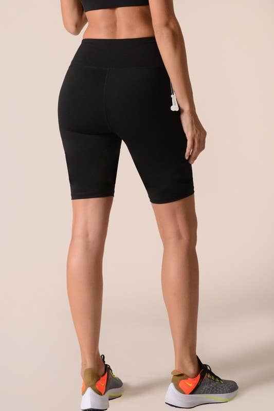 Active High Rise Matte Bike Shorts