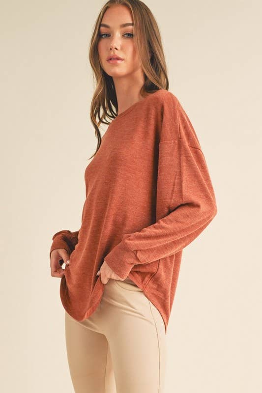 Women's Pullover Sweater Long Sleeve Lightweight Fall Top