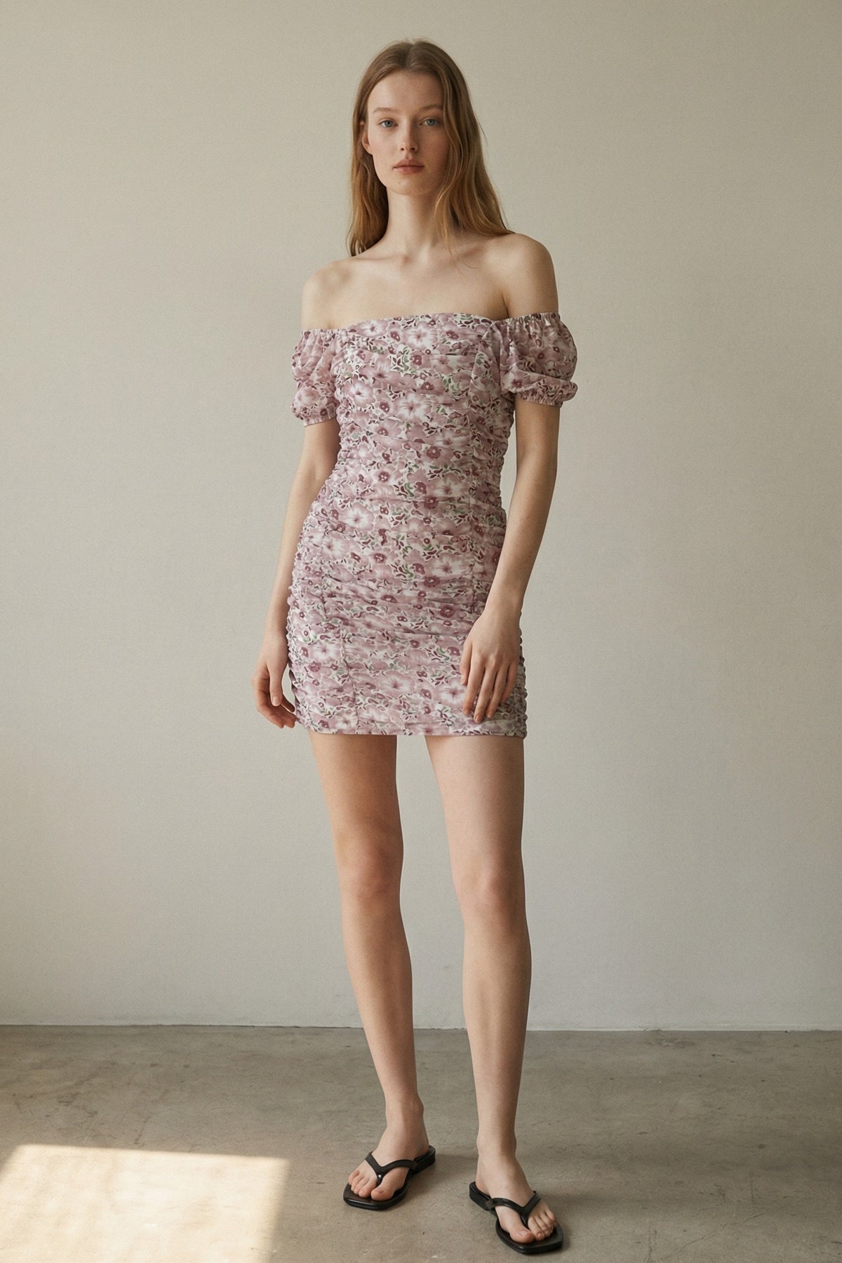 Ditsy Floral Ruched Dress