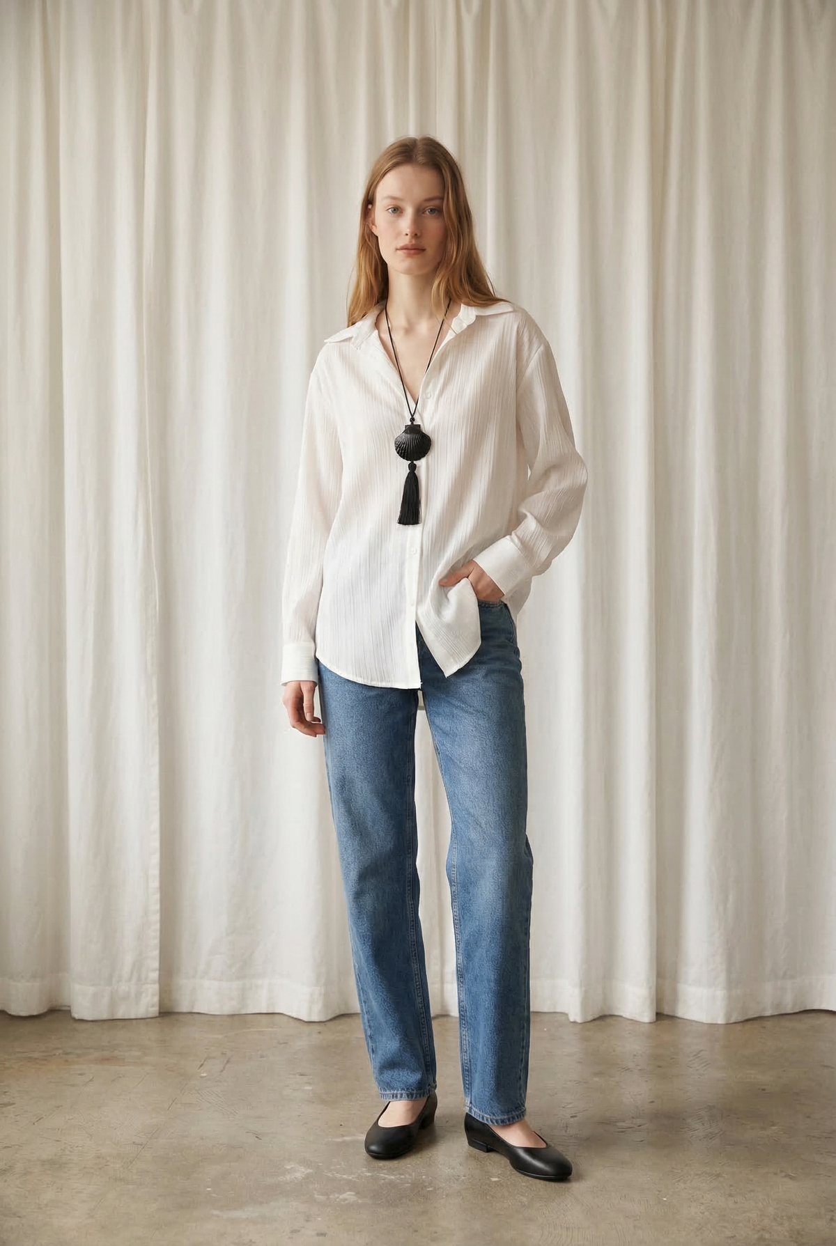 Textured Button Up Shirt