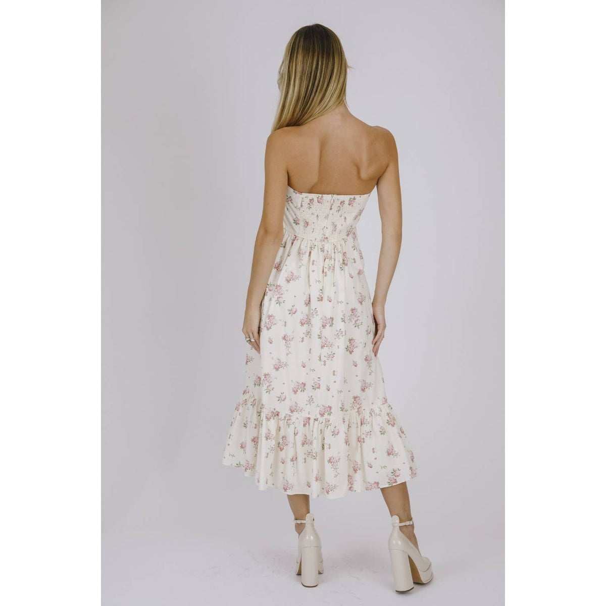 Bouquet Bustier Midi Dress