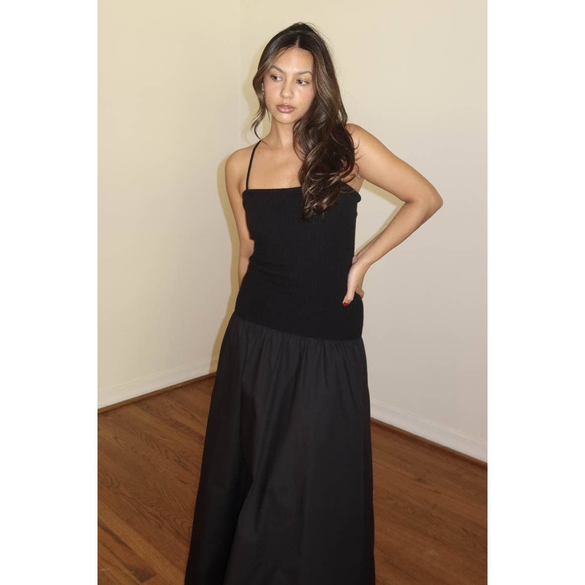 Back Tie-Up Detail Maxi Dress