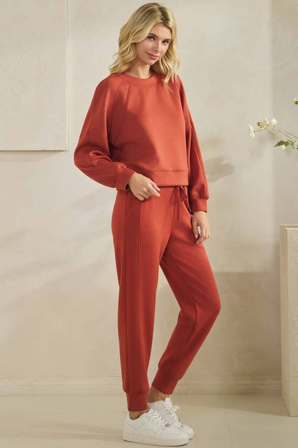 Women's Ultracomfy Short Top and Jogger Matching Set